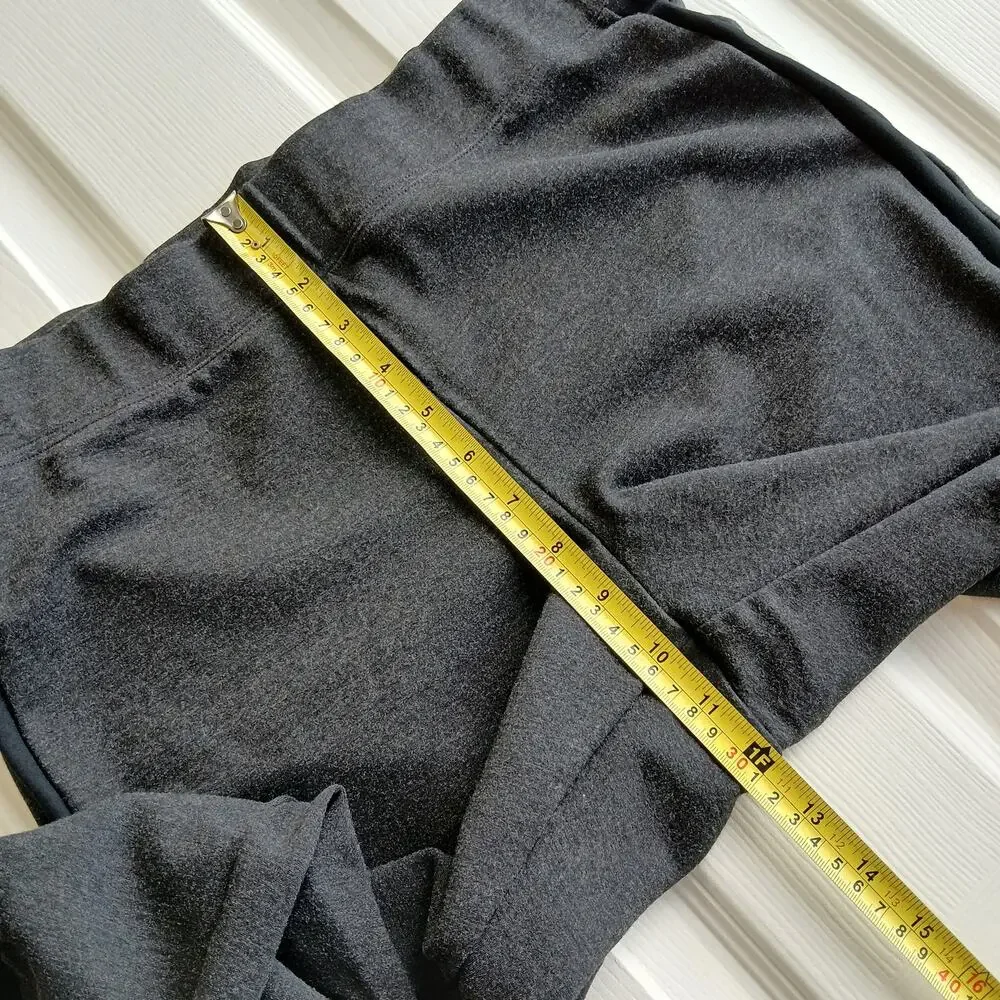 Old Navy Side Stripe Stevie Skinny Ankle Pants L heather grey hidden ankle zip - Picture 10 of 13